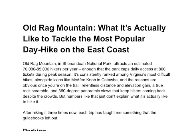 write trail and fishing guides from real experience